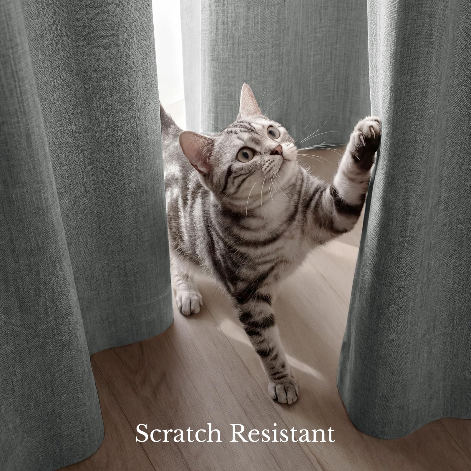 100% Blackout Curtains for Bedroom 84 Inches Long 2 Panels Set, Grey Grommet …
