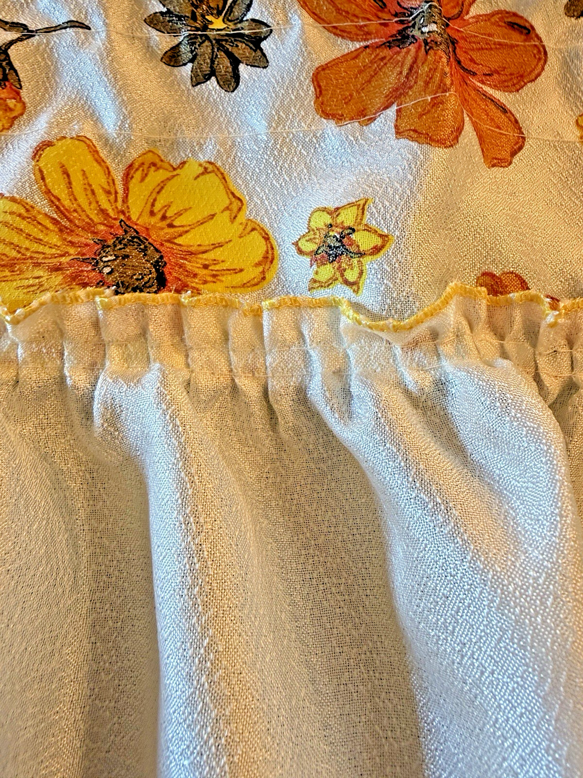 Vintage Fiberglass Flower Power Valances (2)