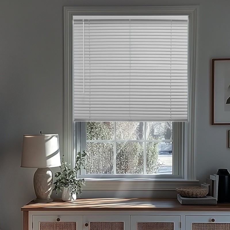 Cordless Mini Blinds Child Safe Light Control Easy Install Moisture Resistant US