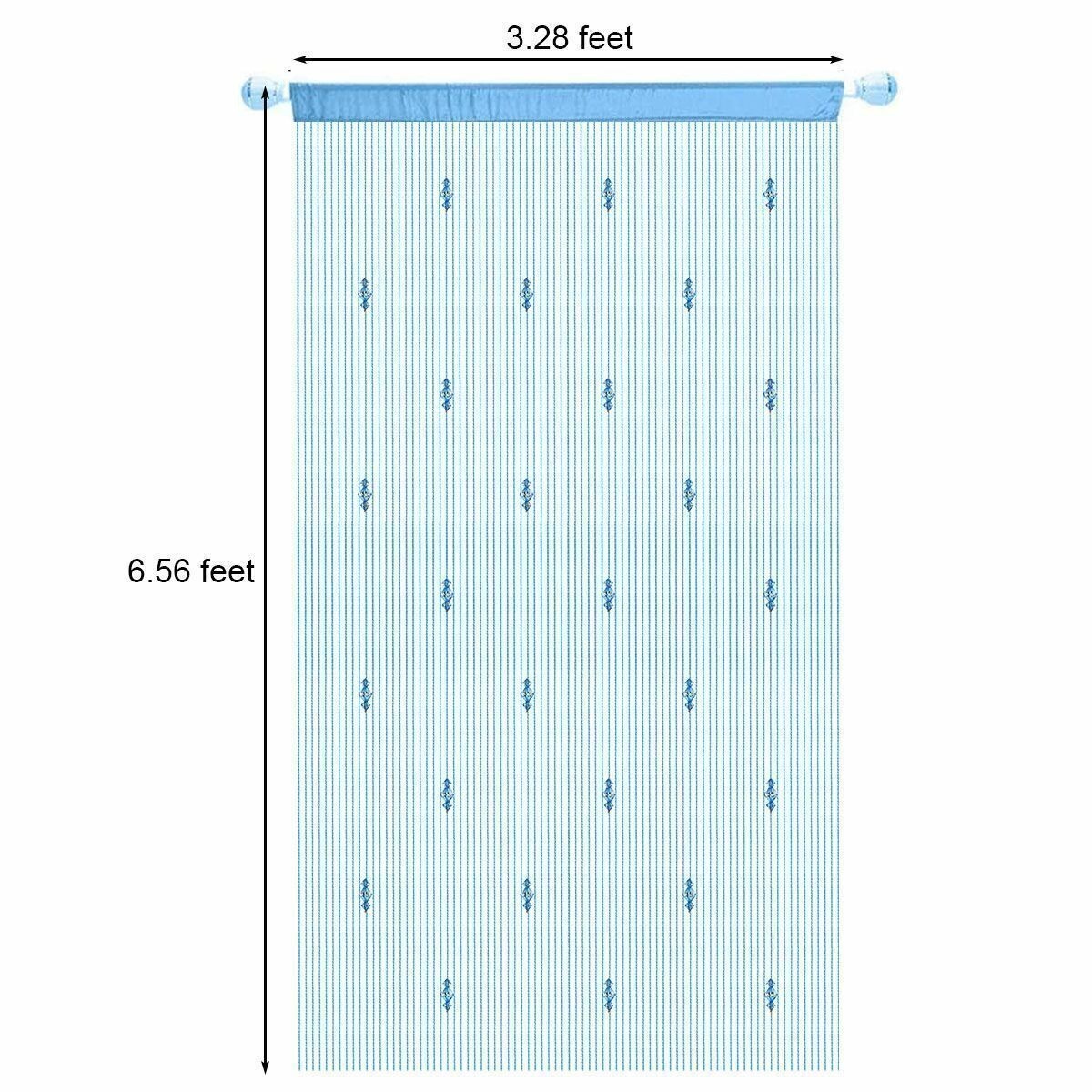 String Door Curtain Crystal Beads Room Divider Tassel Fringe Window Panel Beaded