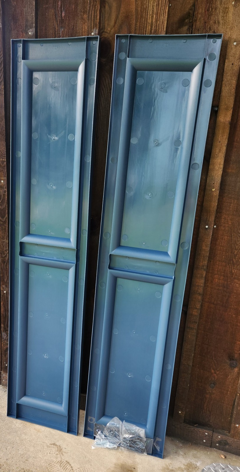Raised Panel “Indigo Blue” Vinyl Shutters – One Pair – G022
