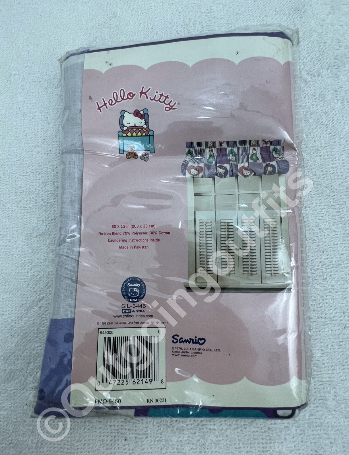 NEW Hello Kitty Home Collection Blouson Valance 80 x 13 in (203 x 33 cm) No-Iron