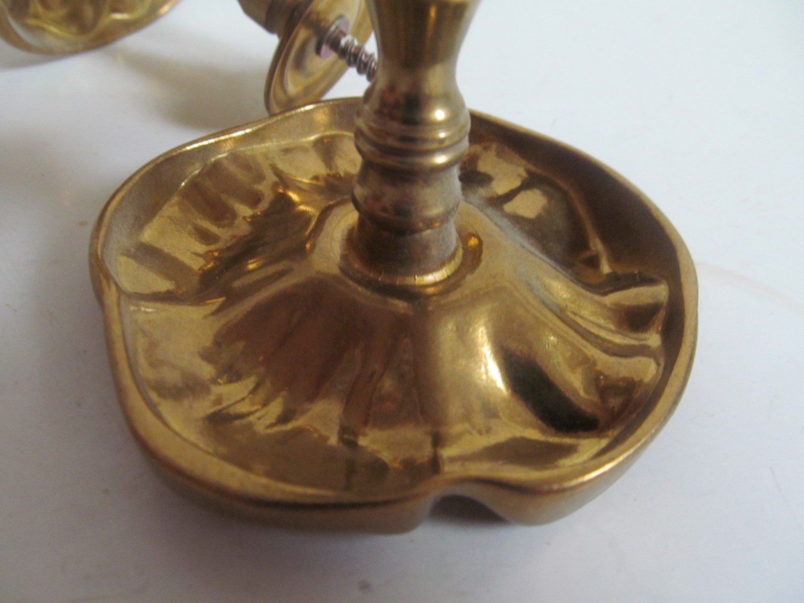 Solid Brass Curtain Drapery Tiebacks 3″ Wild Rose Flower Pair Holders Holdbacks