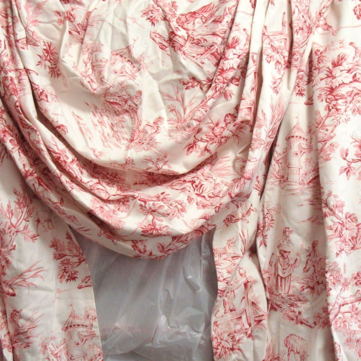 Covington Toile Custom 2pc 60 x 54 Cornice Mount Pleat Drapery Panel Set