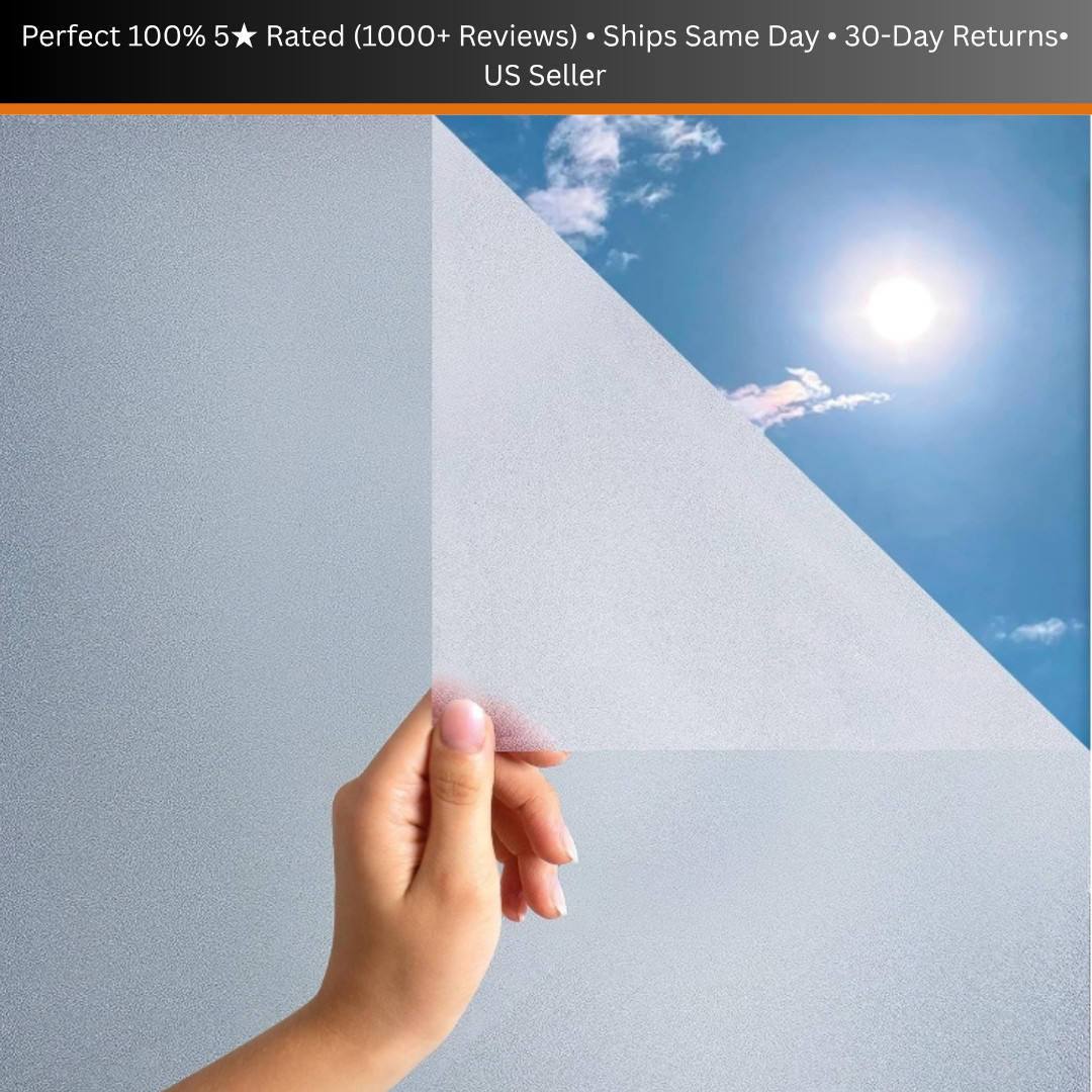 XXL MARAPON® Frosted UV Window Privacy Film – Static Adhesive 46.4″ x 78.7″
