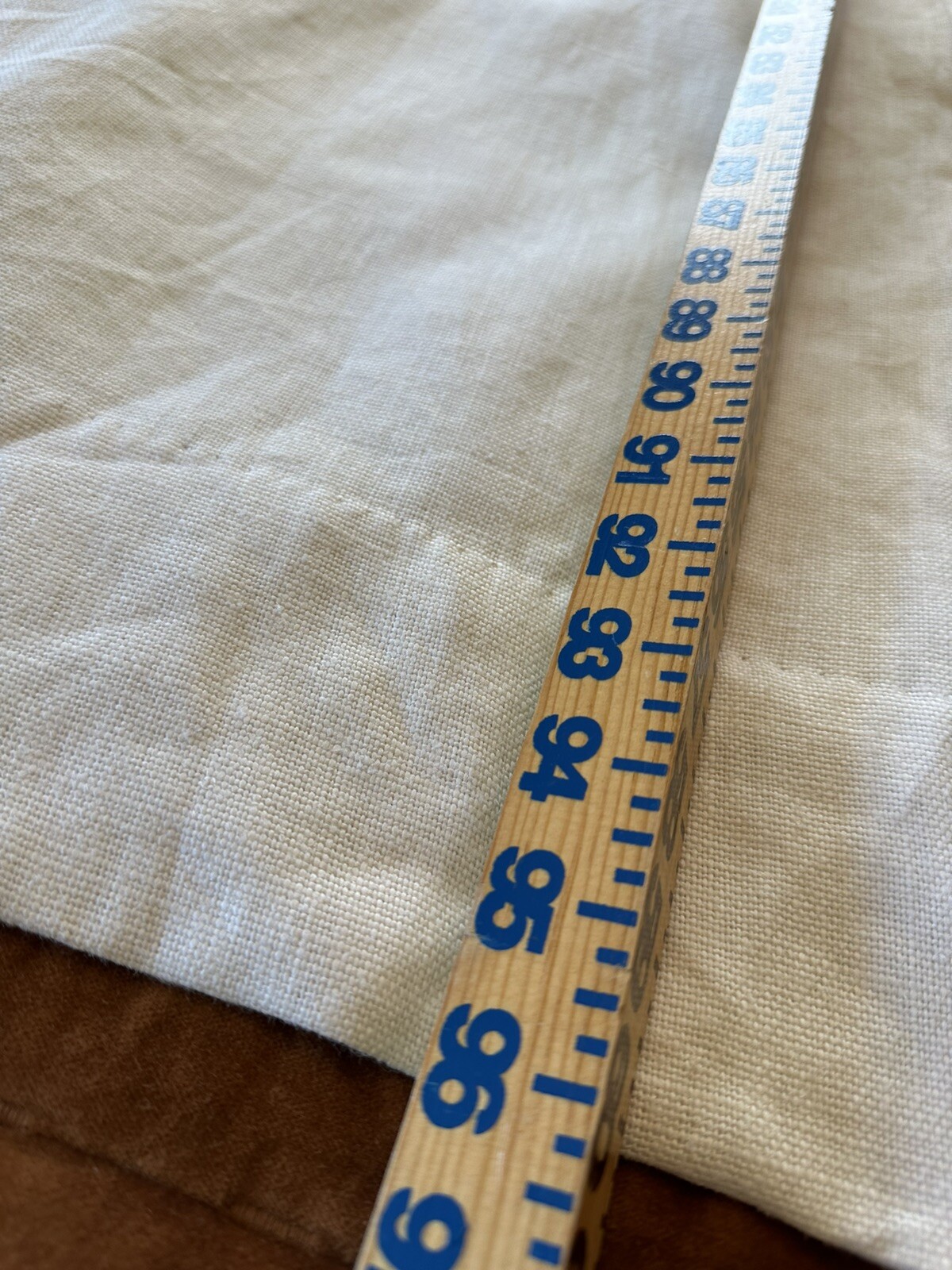 Single Restoration Hardware Belgian Textured Linen Curtain 96×48 White Lined