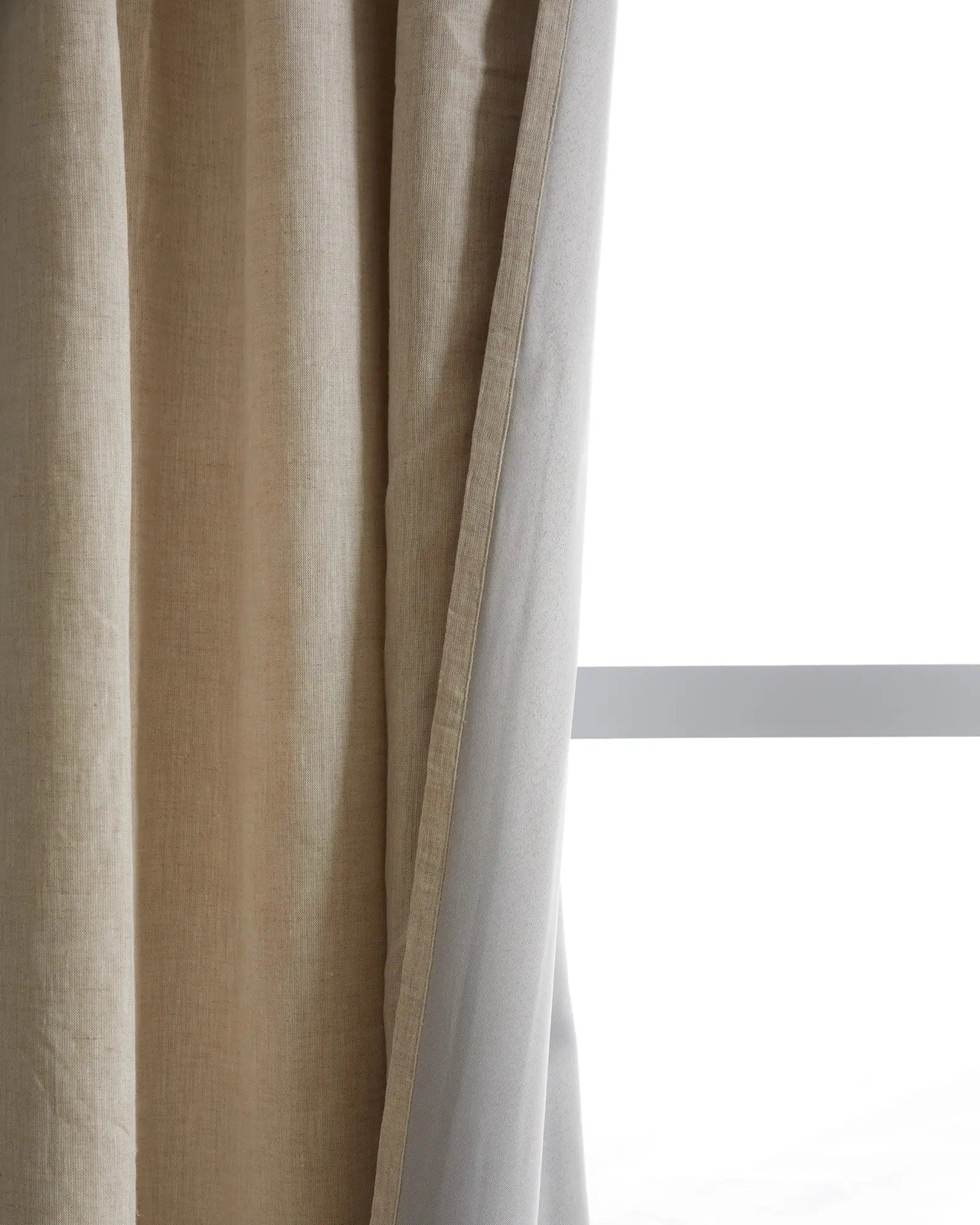NWOT QUINCE European Linen Room Darkening Curtain Single Panel FLAX 96” X 120”