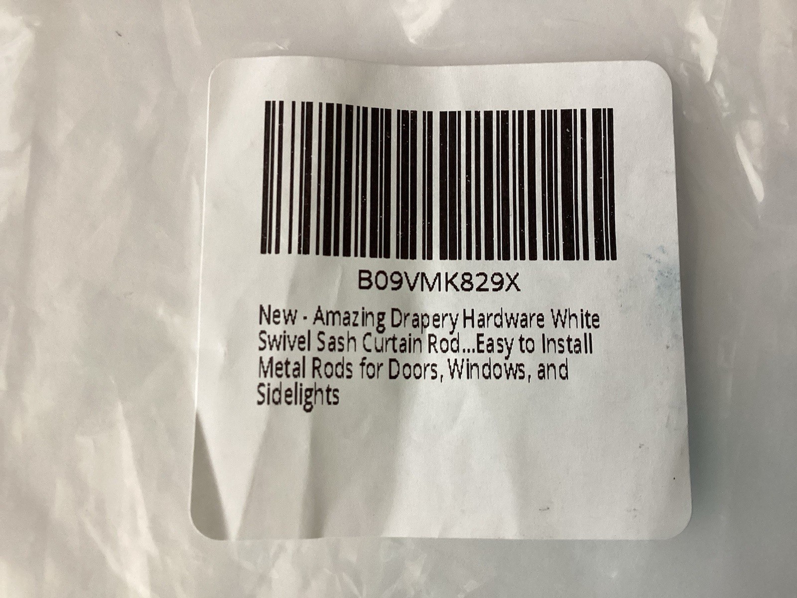 NEW White Swivel Sash Curtain Rod Set of 2, 11-19inch, Adjustable, W/Hardware