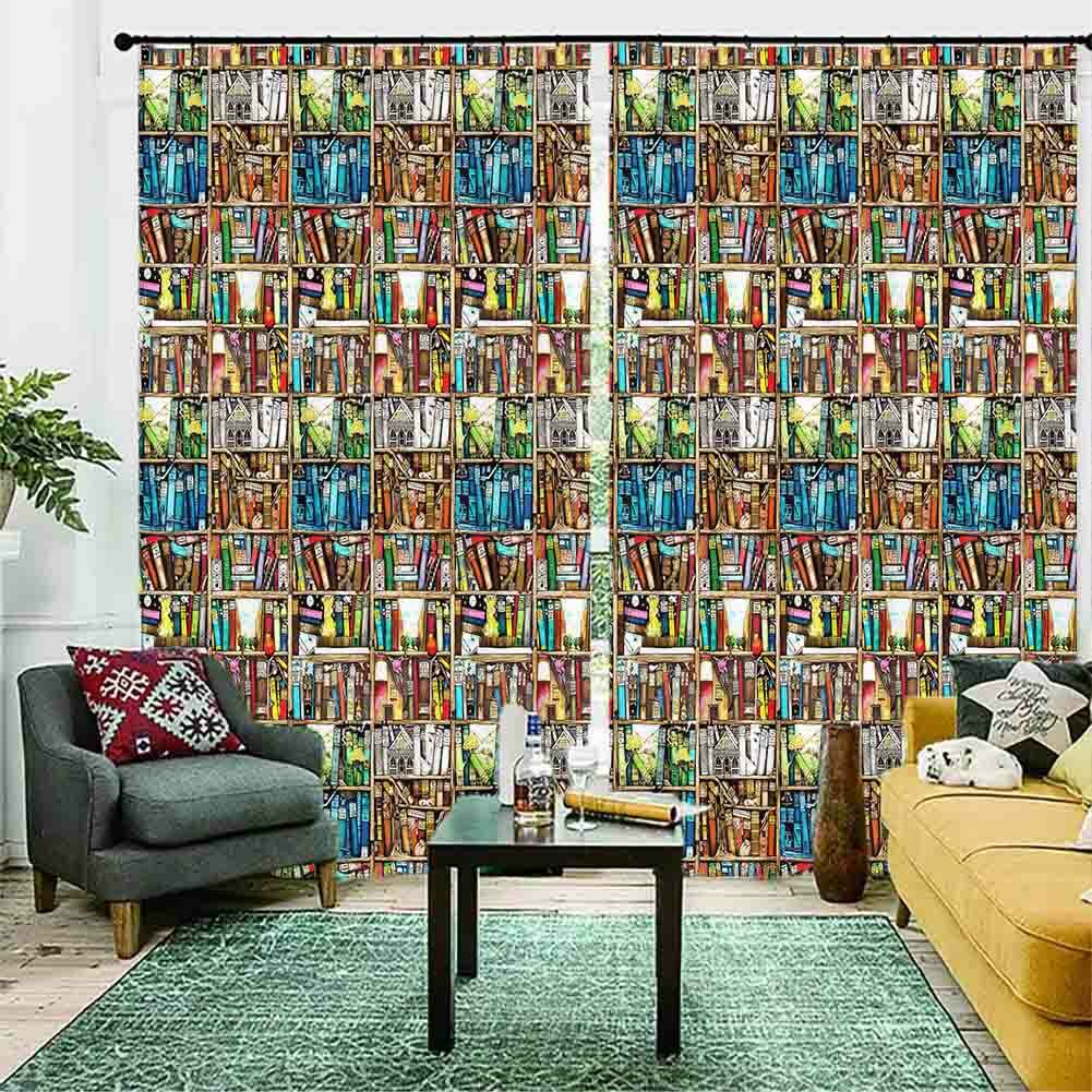 Many Shelves Between 3D Curtain Blockout Photo Printing Curtains Drape Fabric