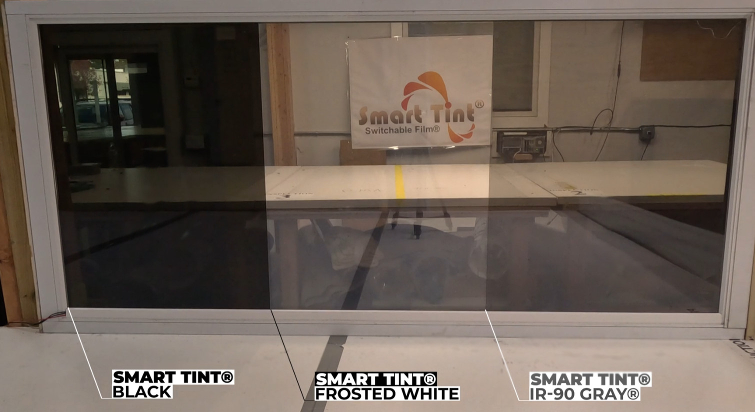 Genuine Smart Tint switchable glass Electric Window film USA Manufactured