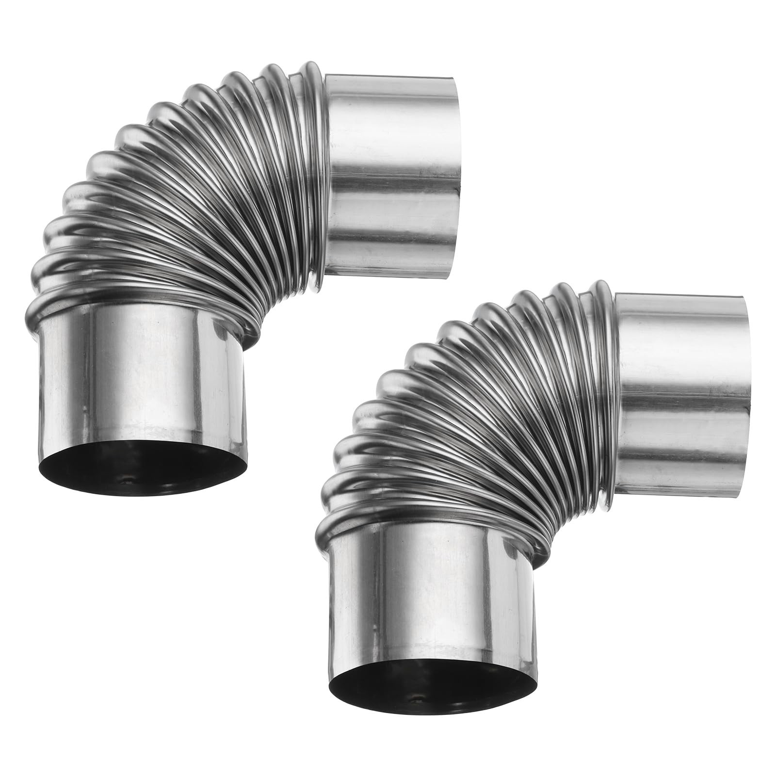70mm 90 Degree Stove Pipe, 2pcs Stainless Steel Tent Elbow Stove Chimney Pipe…