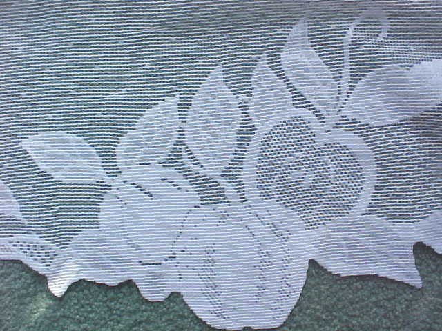 Lace Valances Fruit Designs White 1 Pair 60″ x 15″ 100% Polyester New USA I2