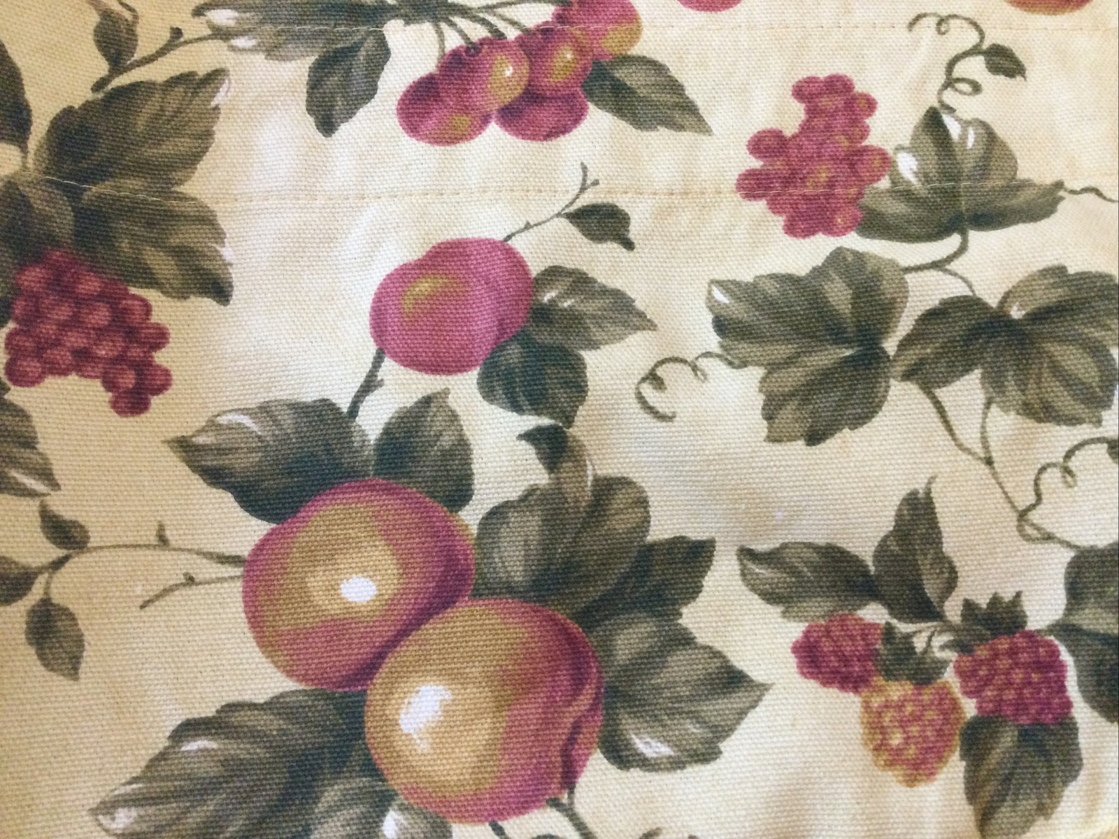 Waverly Garden Room Floral Manor Fruit Double Layer Valance 60×12″ Fruit/Dots