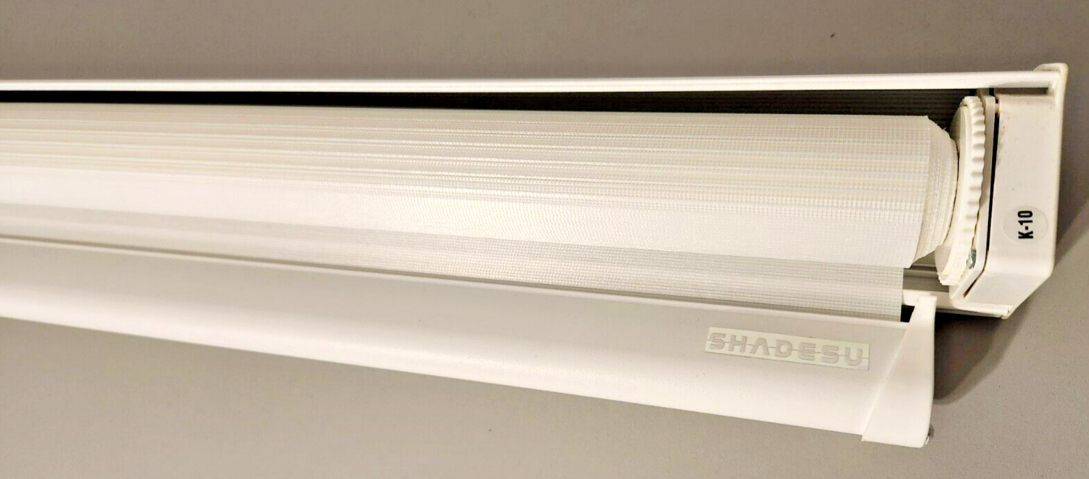 Cordless Zebra Shades Window Treatment Privacy Light Filtering 27″W x 72″L White