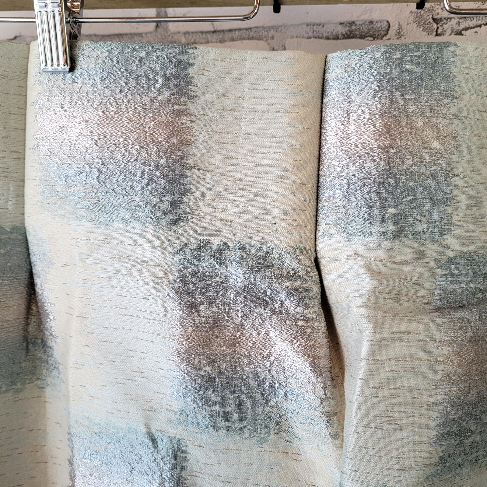 Retro Custom Curtain Panels Lined Drapery Geometric Vintage Pleated
