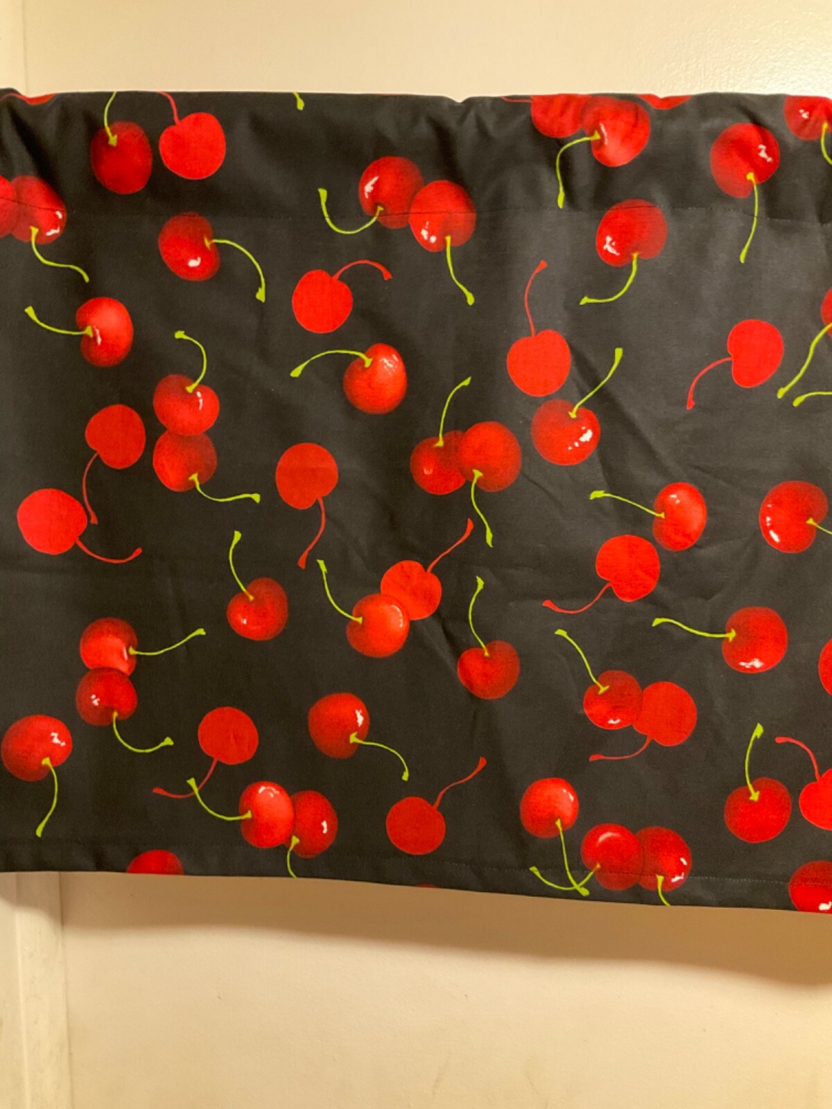 Handmade LARGE Black Cherry Valance, 41 X 15 INCHES