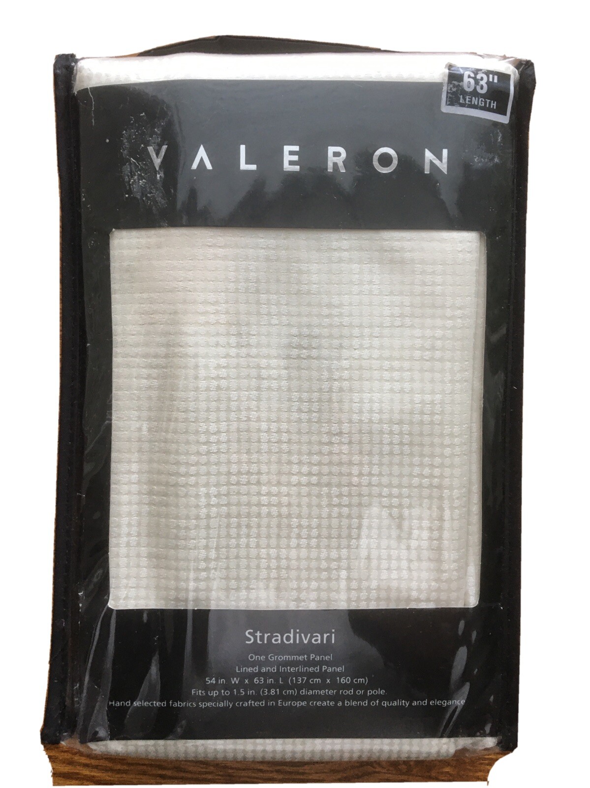 Valeron Stradivari 63″ Grommet Lined & Interlined Curtain Panel in Eggshell
