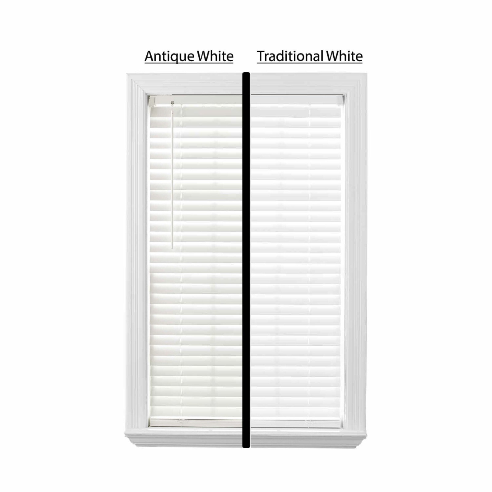 2-inch Cordless Faux Wood Horizontal Blinds Room Darkening White MULTI SIZES