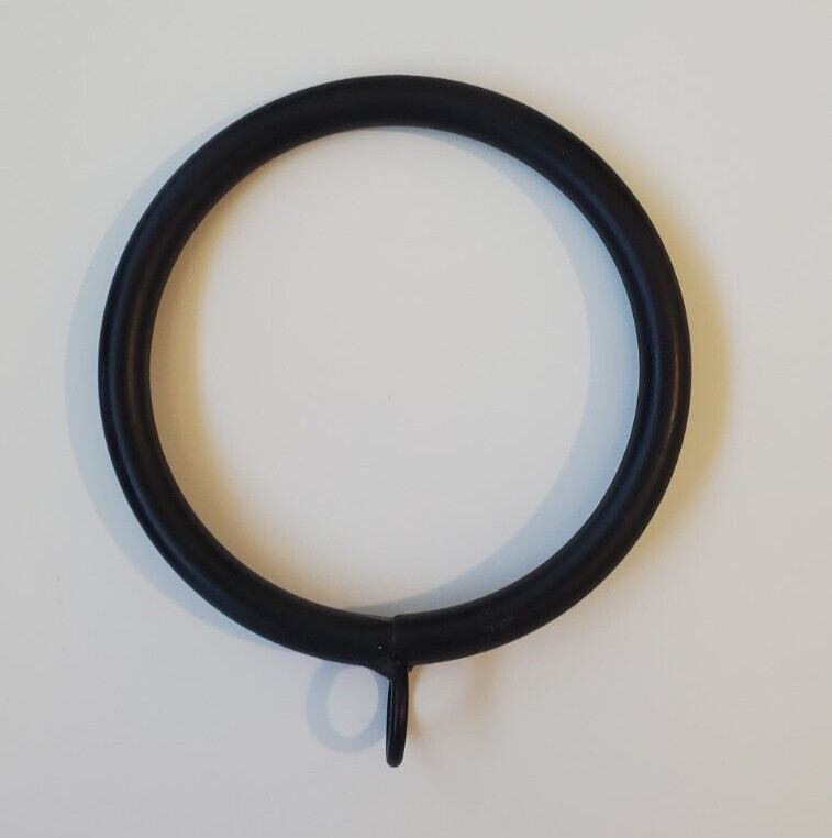 PACK OF 10 – 2.25″ BLACK IRON drapery curtain drape ring with eyelet – 2-1/4″