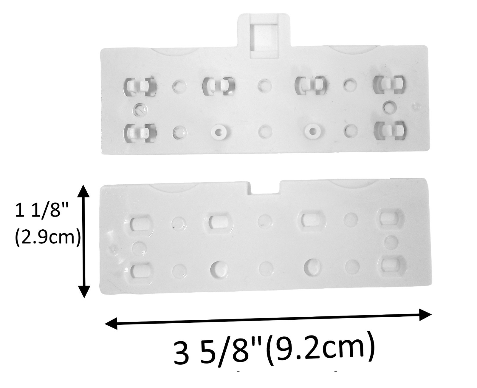 Plastic White 10 pcs Vertical Blind Top Hangers/Clips-for 89mm (3.5 inch)