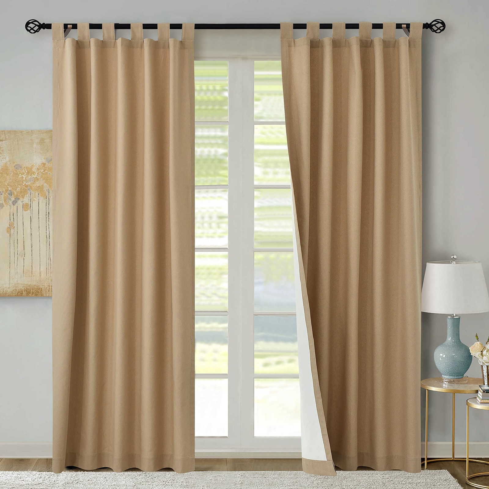 Loft Living Winmate Insulated Cotton Tab Top – 40 X 72 In Khaki