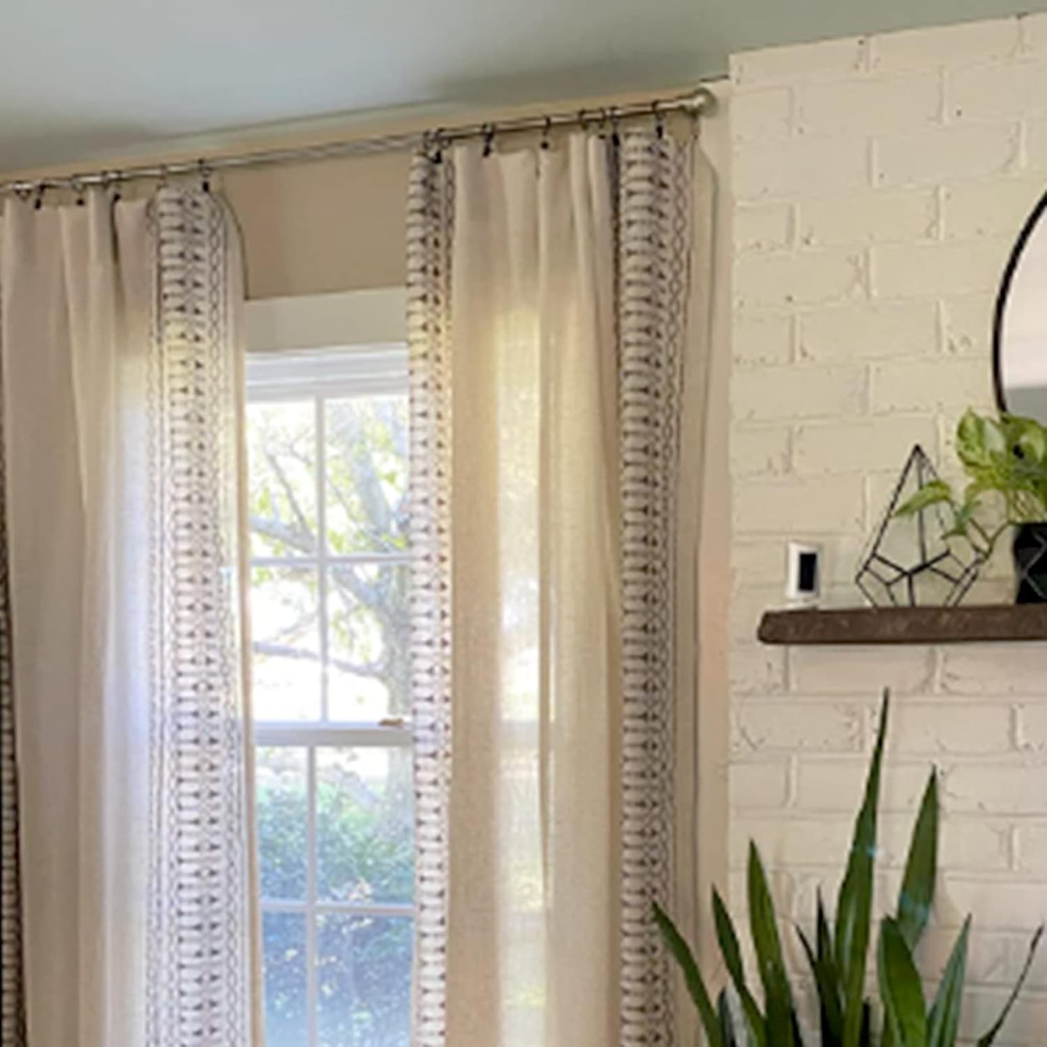 WeeksEight 44 Pack Bronze Curtain Rings with Clips, Curtain Hooks Hangers Cli…