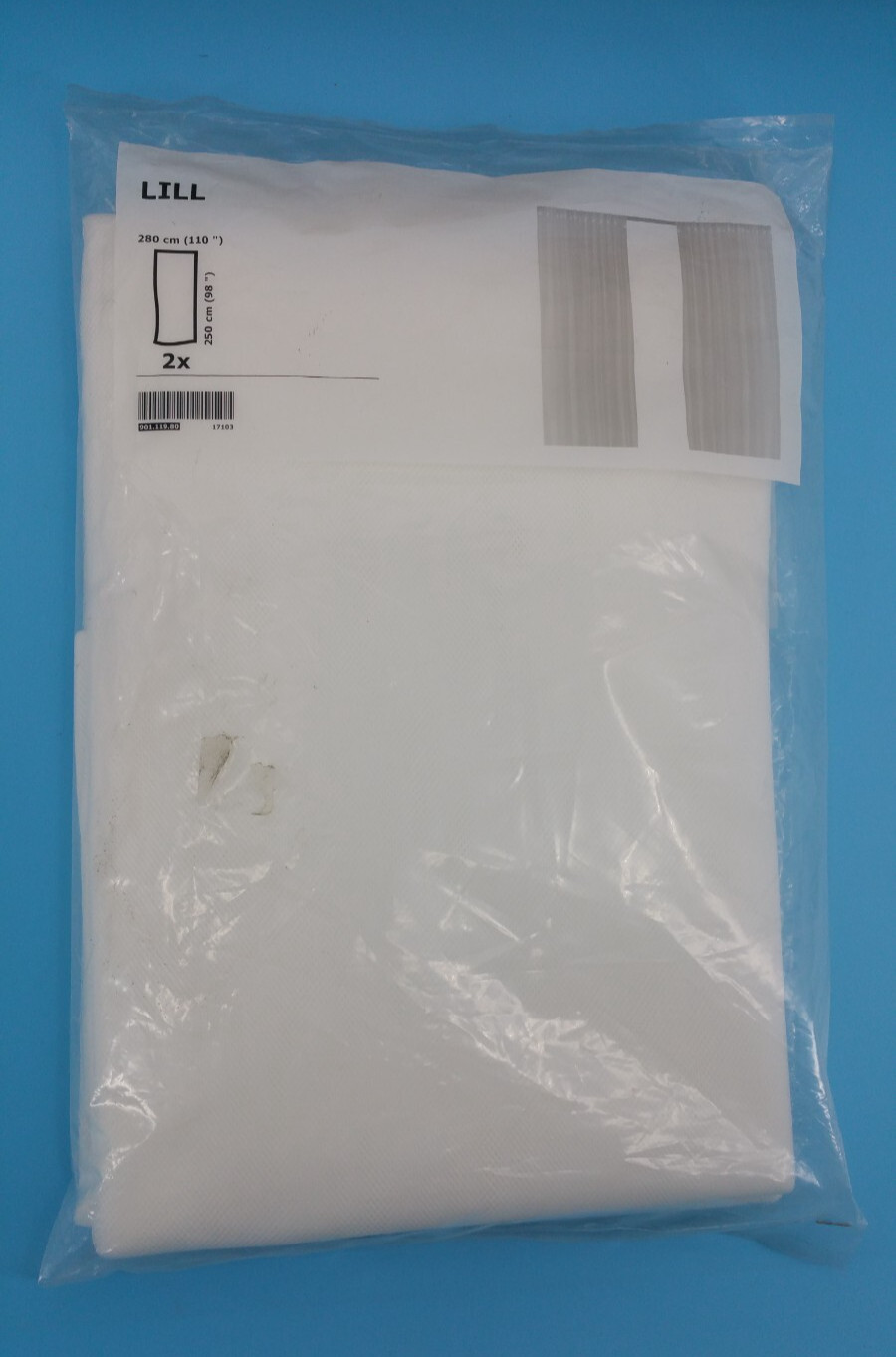 NEW Ikea LILL Sheer Mesh White Canopy Drapes Curtains 2 Panels 110″ x 98″