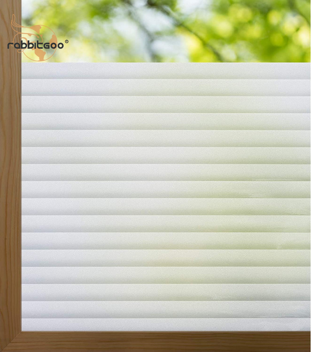 Rabbitgoo Window Film Privacy Bathroom Blinds Static Cling Frosted Glass Sticker