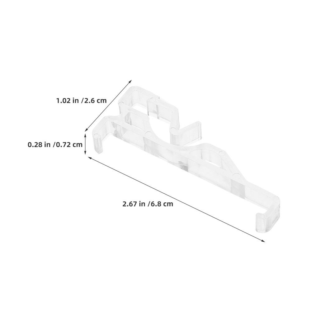 36Pcs Transparent Plastic Valance Clips for Blinds Seamless Hidden Support