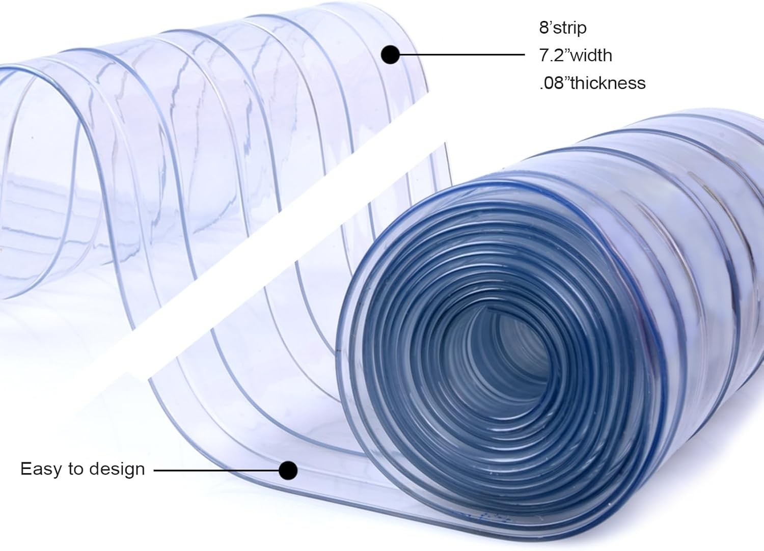 Plastic Vinyl Replacement Strip Curtain-Door – Clear Waterproof Commercial PVC