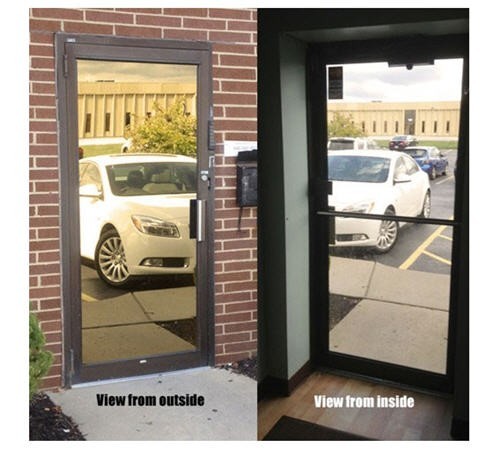 Mirrored Gold Privacy Window Film, 48″ x 100 ft