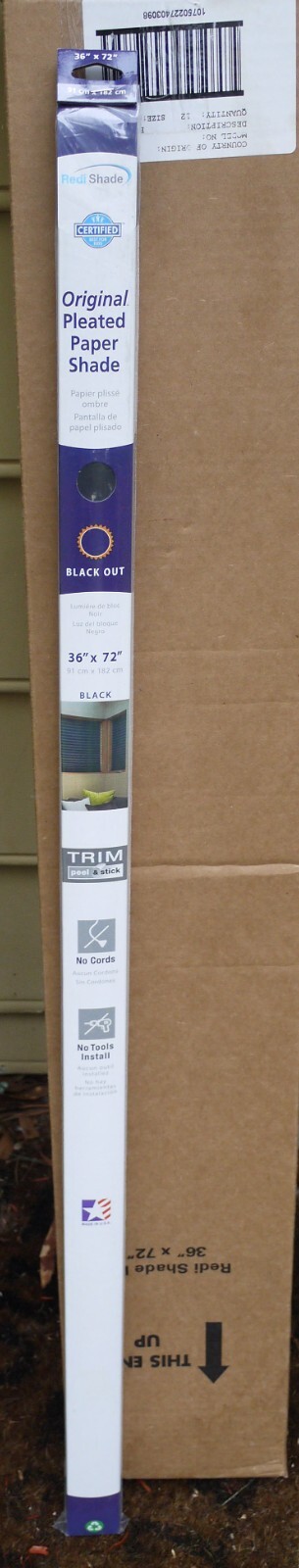 Redi Shade Black Out Paper Temporary Cordless Window Shade 36 W x 72 L in., 7-Pk