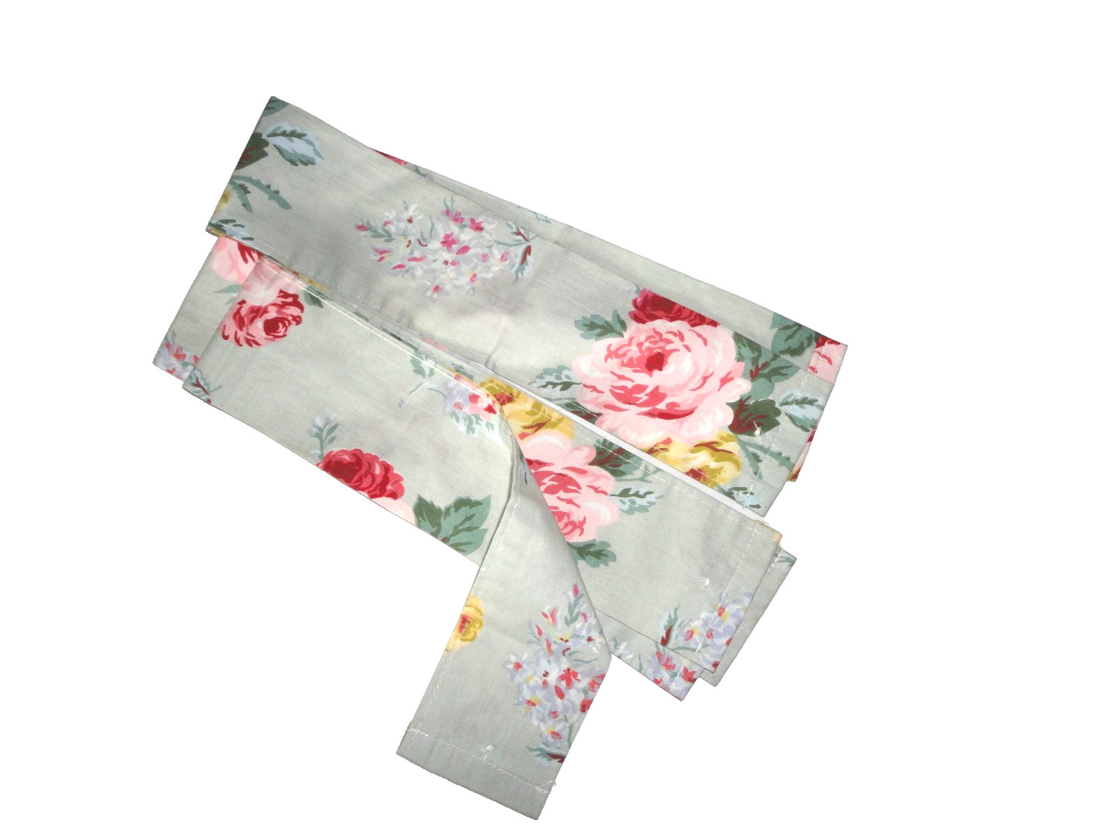 VINTAGE RALPH LAUREN COTTAGE LANE GREEN MINT PINK RED FLORAL (2) TIEBACKS 3X25