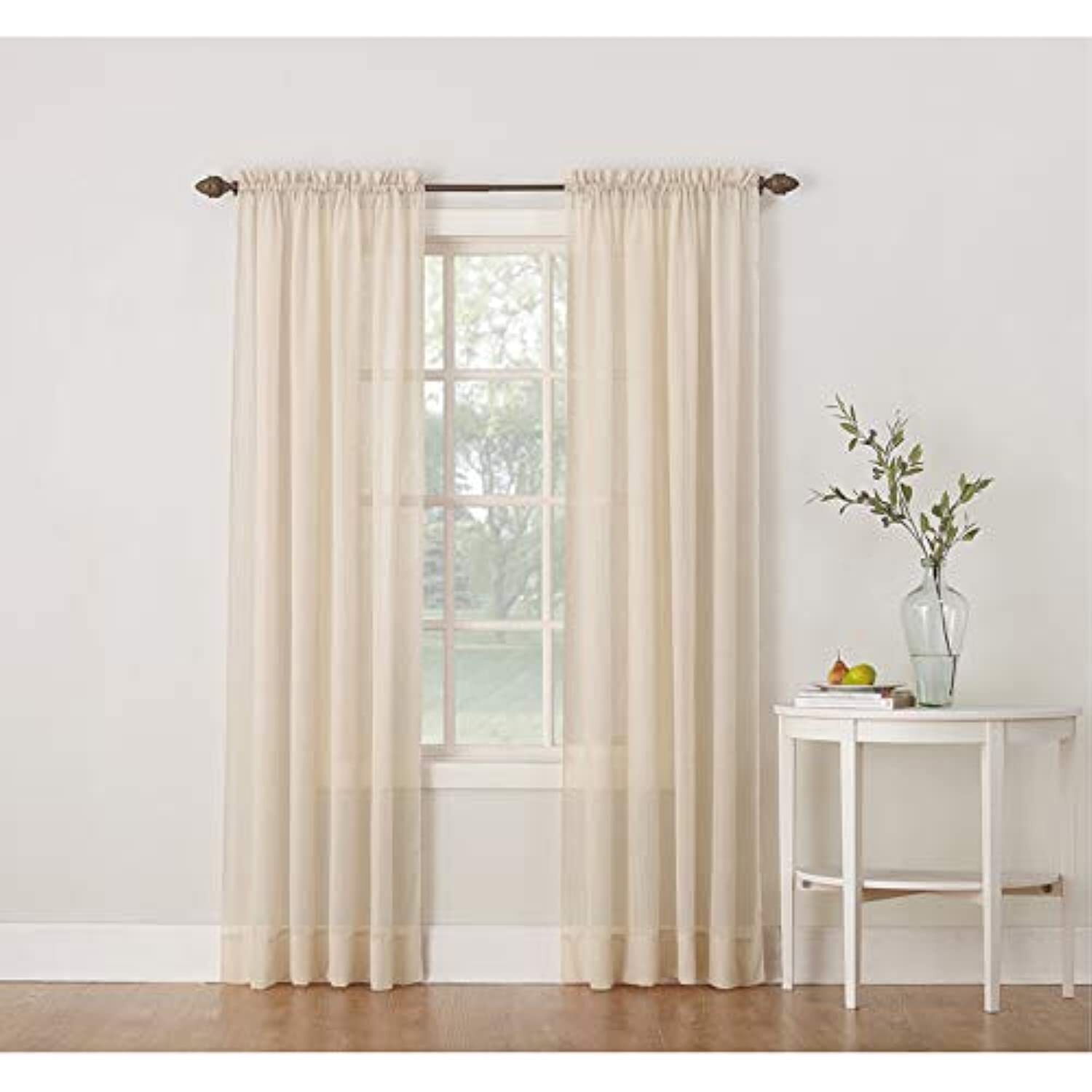 RENO BEIGE CURTAINS 2PK