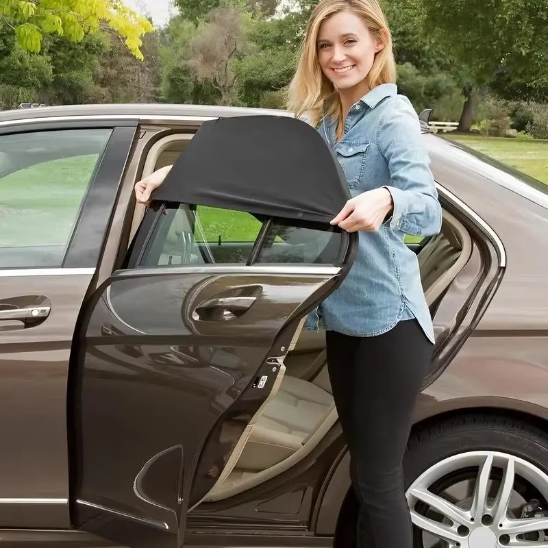 Car Window Mesh Sun Shade Screen Covers UV Protection Breathable Insect Shield