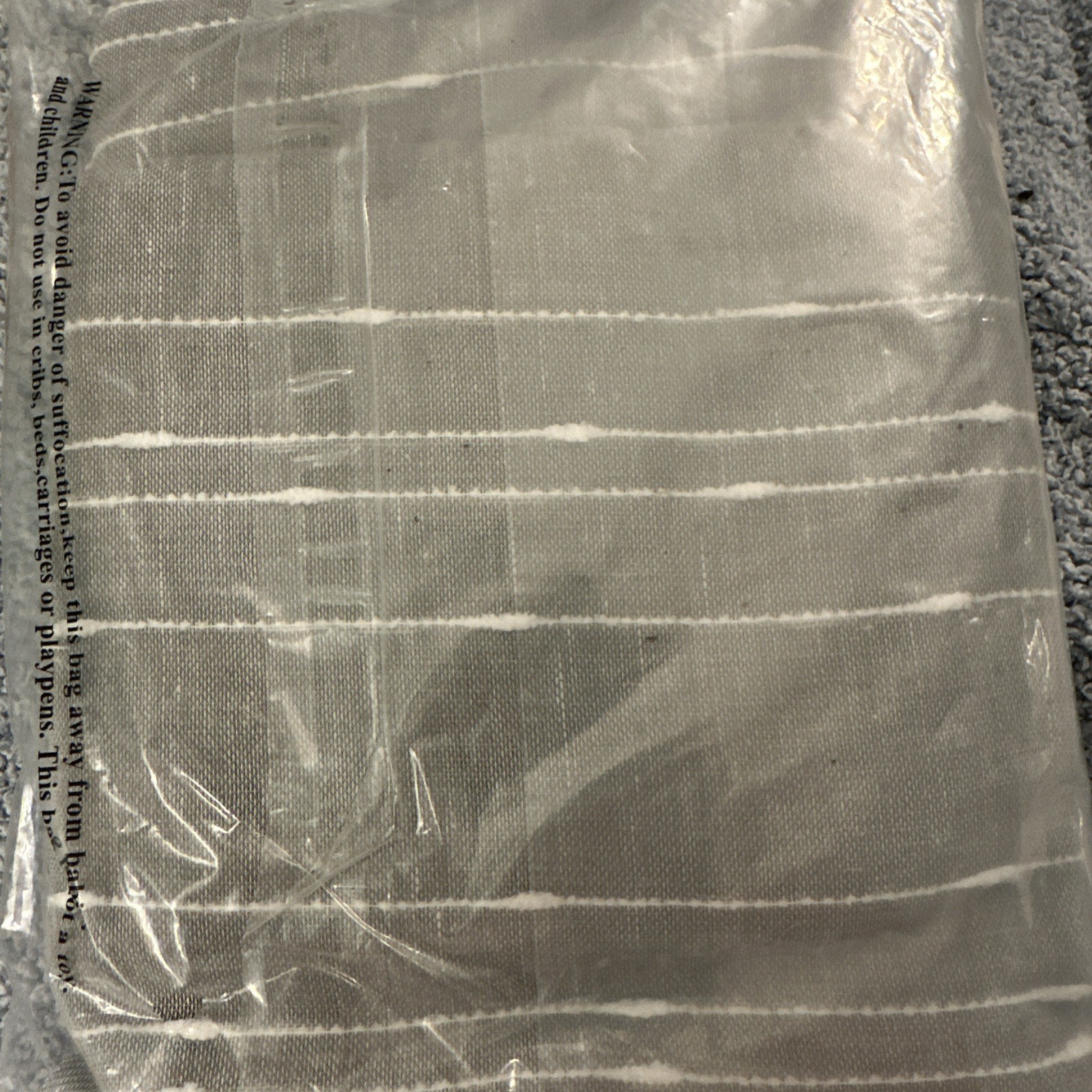 2 NIP Panels Clean Window Textured Slub Stripe Anti-Dust Panels 52″W x 63″L Gray