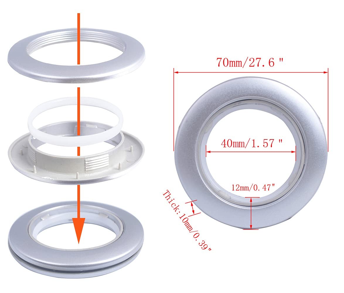 32 Pack Curtain Grommet, Inner Diameter 1-9/16″(40mm) Curtain Eyelet Rings Ro…