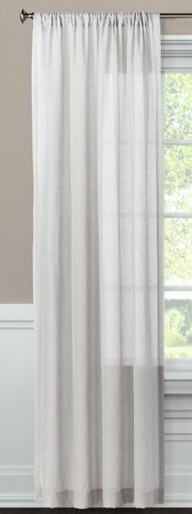 Threshold Light Filtering Curtain 1 Panel Gray Linen 95″ x 54″