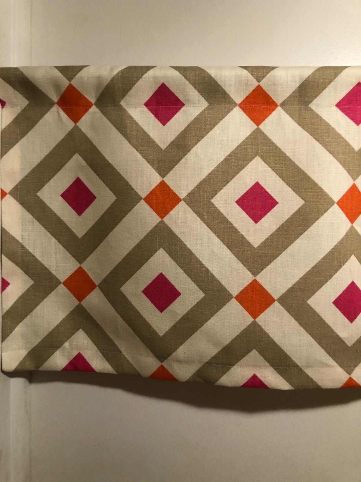 Handmade Diamond Valance, 52 X 15 INCHES
