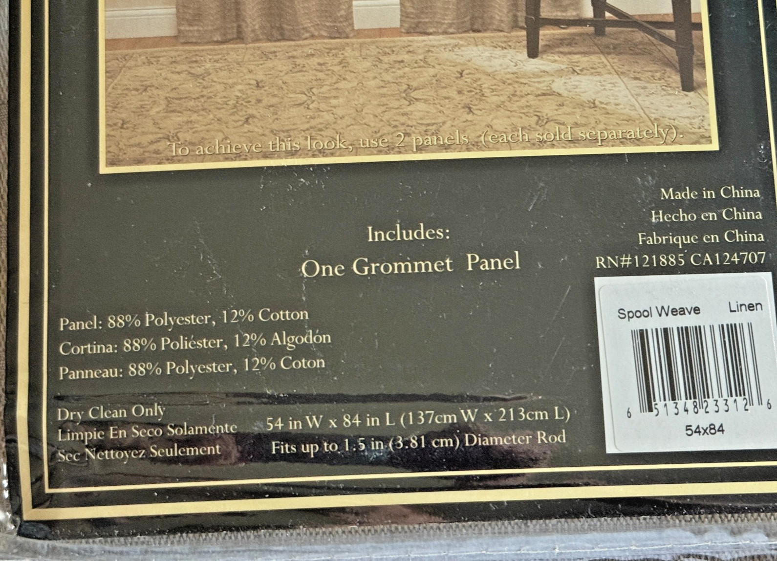 Spool Weave Grommet Curtains Drapes Panel Pair 54×84 Each Linen Bed Bath Beyond