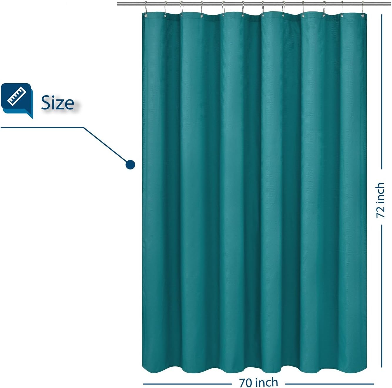 Barossa Design Soft Microfiber 70"W x 72"L (Pack of 1), Turquoise