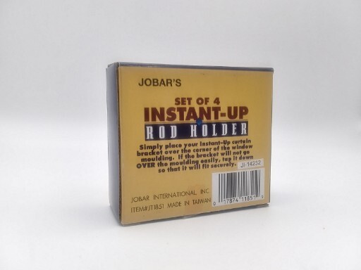 INSTANT-UP Curtain Rod Holder by Jobar’s Set of 4 Covers 2 Doors or Windows 34
