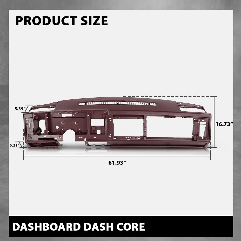 Red ABS Dash Dashboard Core for 1988-1994 Chevy GMC Truck Blazer Yukon Suburban