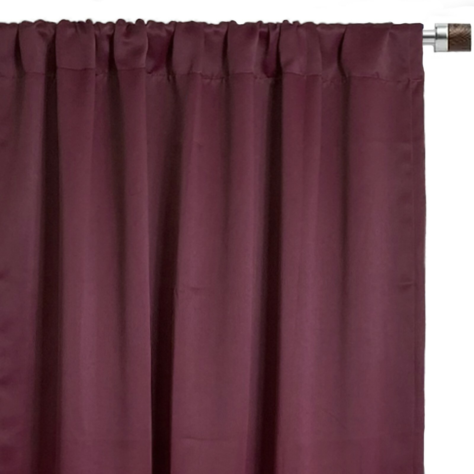 52 x 63 Blackout Polyester Noise Reducing Curtains Rod Pocket for Room Darkening