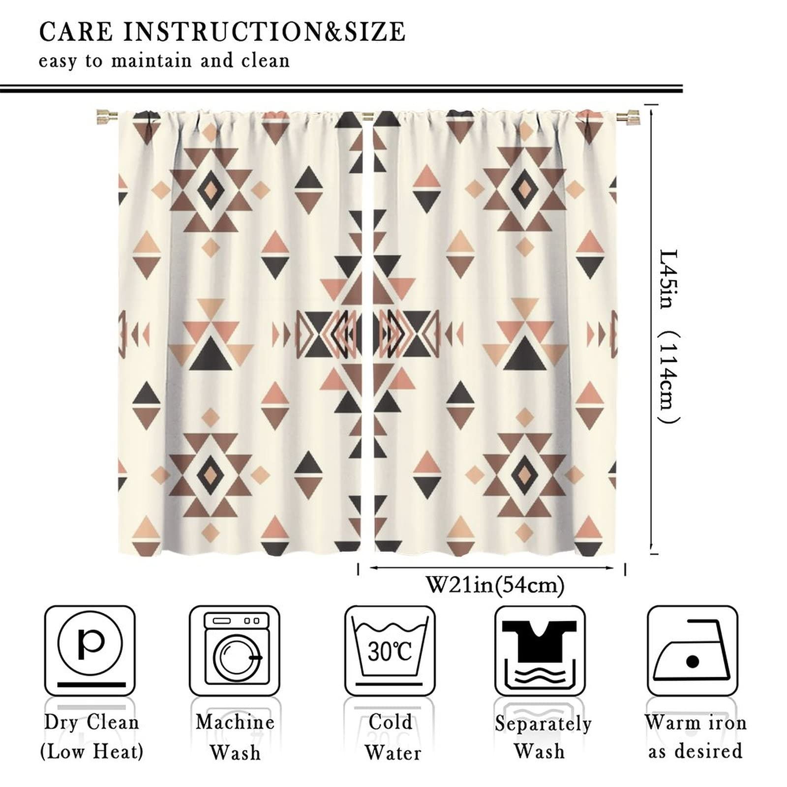 JESTRONRY Aztec Print Pattern 42″W x 45″L (Pack of 2),