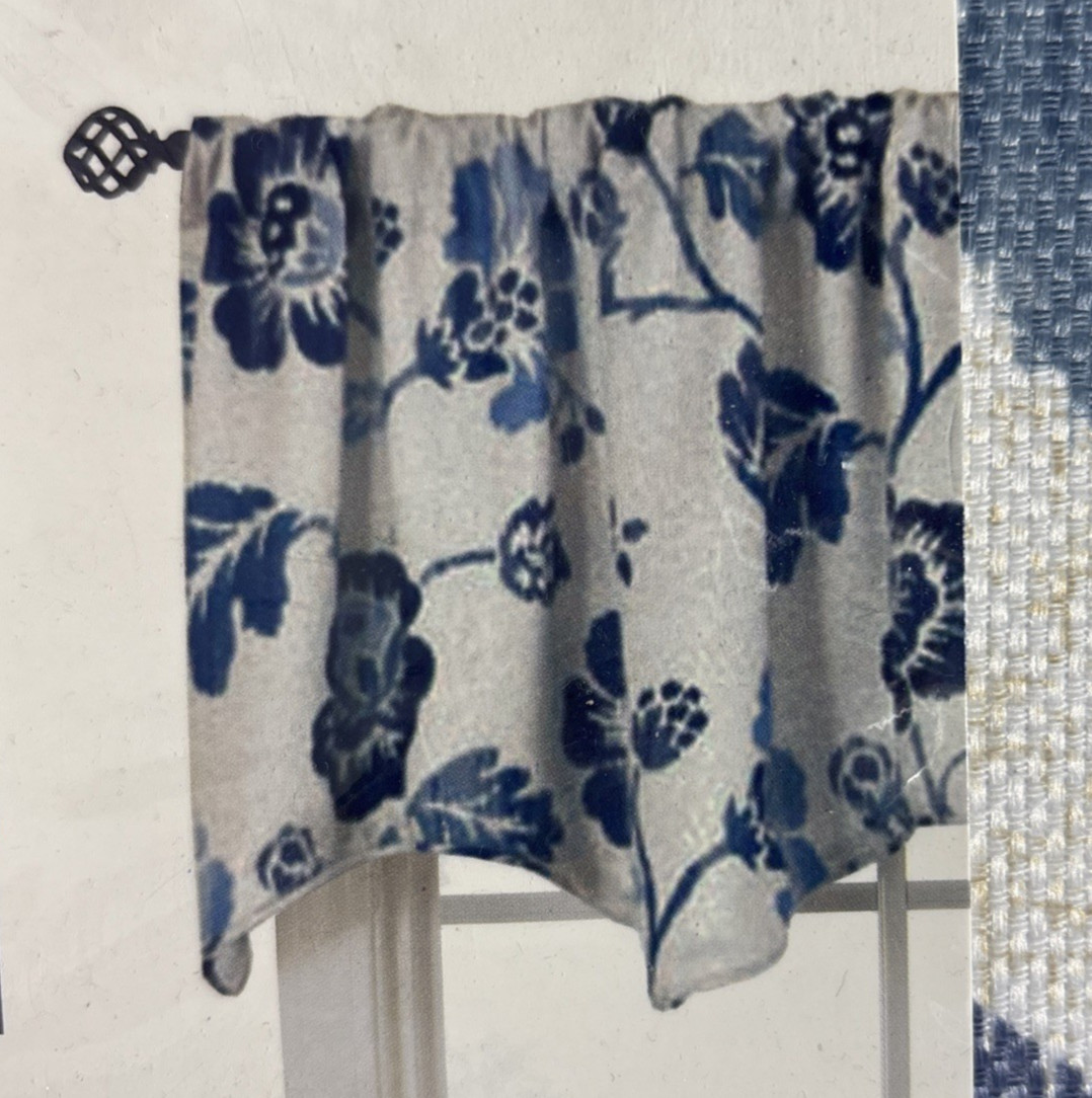 2 Pkg Home Pole Top Valance 50″ x 20″ Window Treatment Sky Blue Decor