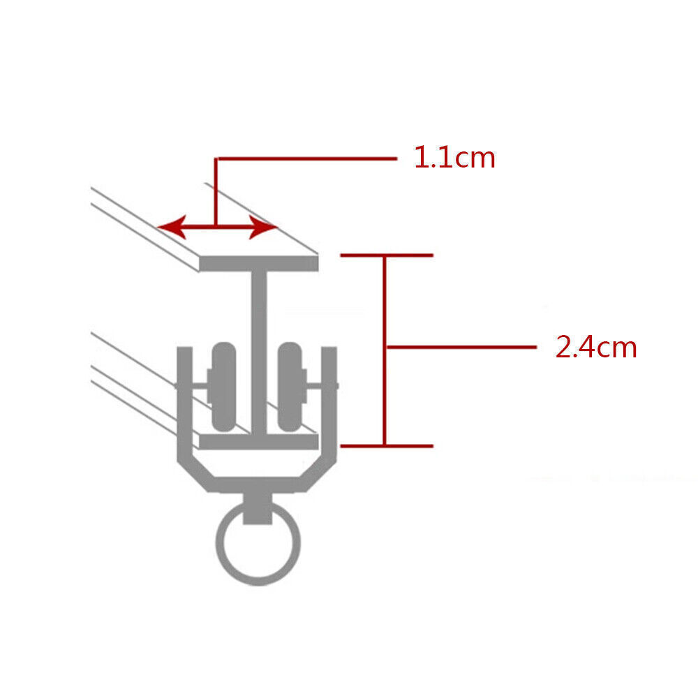 Ceiling Curtain Track Window Rod Pole Rail System Flexible Rail Track Mount US