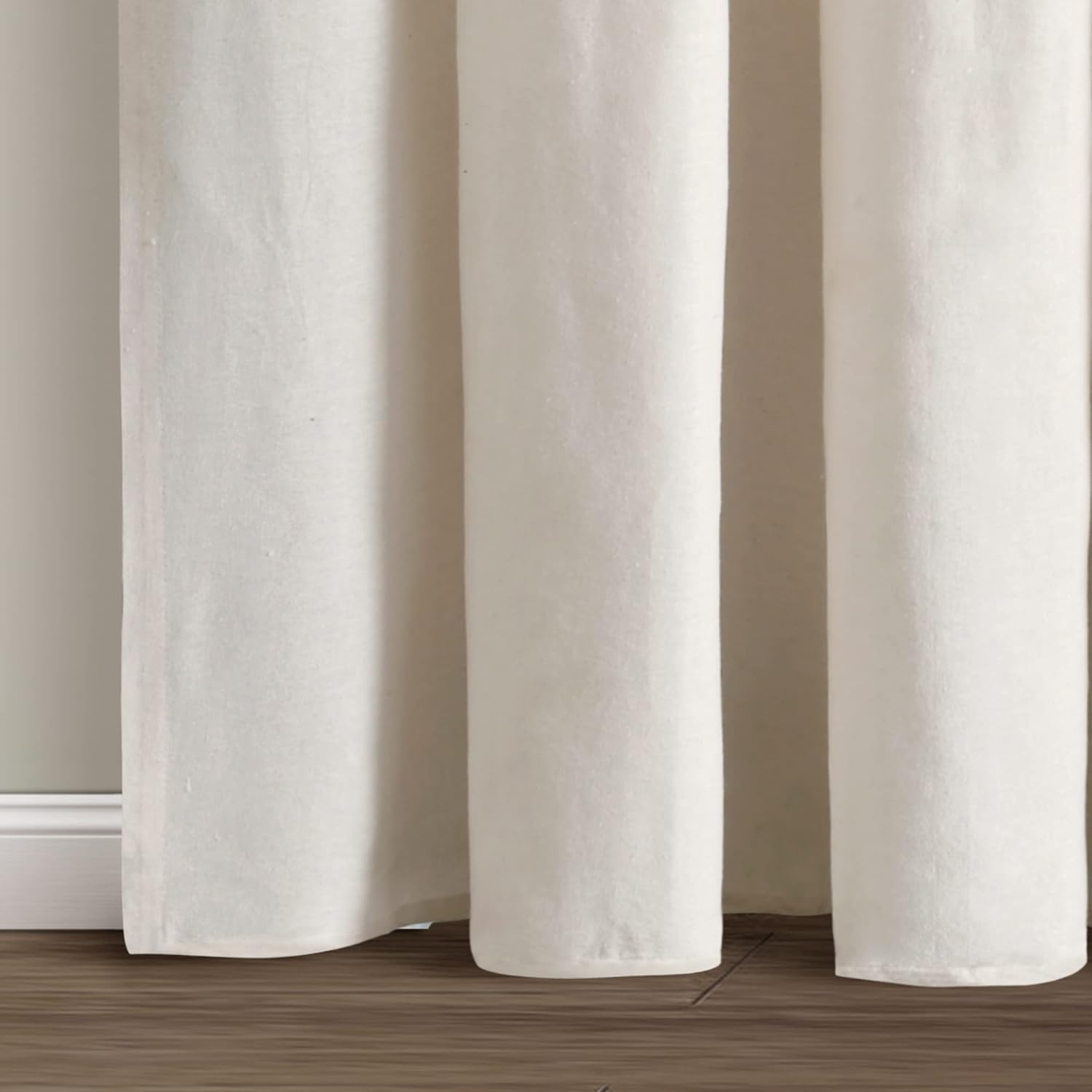 Linen Button Window Curtain Panel, 100″ W X 84″ L – Farmhouse Style