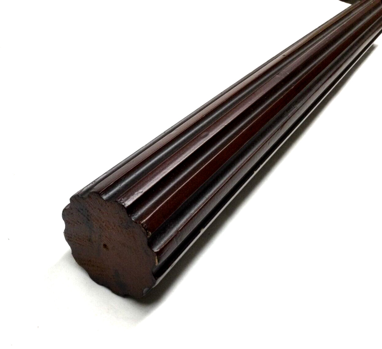 SOLD BY THE FOOT – 3” Wooden Pole curtain drapery – 3” Rod – MAHOGANY