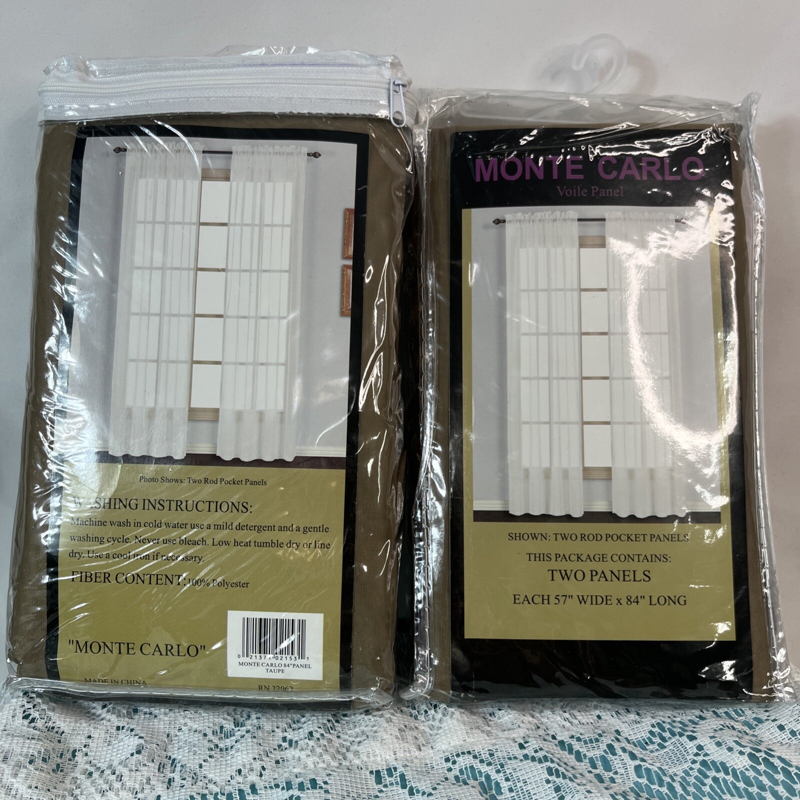 2 Sets Of 2 Rod Pocket Panels 57 W 84 L Taupe